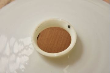 昭和レトロ　白いガラスの天井照明(電笠照明)2個セット(1)