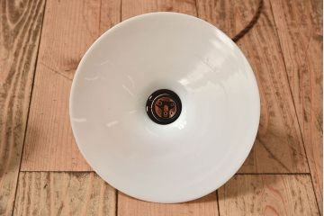 昭和レトロ　白いガラスの天井照明(電笠照明)2個セット(1)