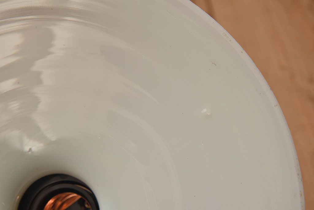 昭和レトロ　白いガラスの天井照明(電笠照明)2個セット(1)