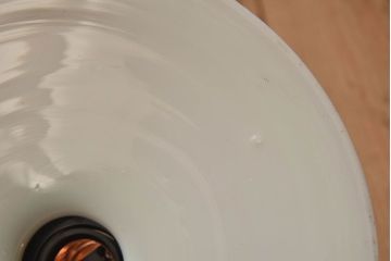 昭和レトロ　白いガラスの天井照明(電笠照明)2個セット(1)