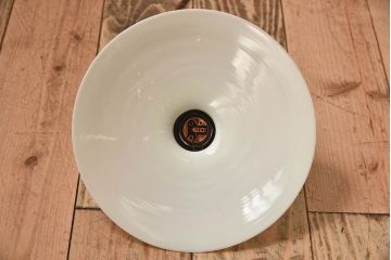 昭和レトロ　白いガラスの天井照明(電笠照明)2個セット(1)