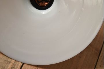 昭和レトロ　白いガラスの天井照明(電笠照明)2個セット(1)