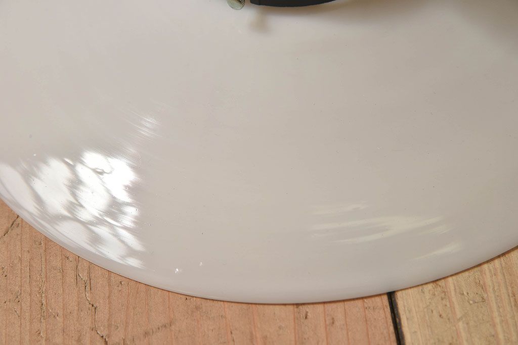 昭和レトロ　白いガラスの天井照明(電笠照明)2個セット(2)