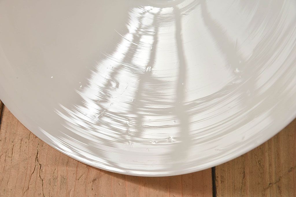 昭和レトロ　白いガラスの天井照明(電笠照明)2個セット(2)