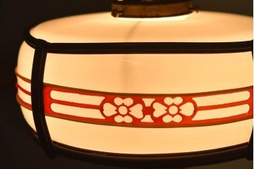 昭和レトロ　ベークライトの飾りが素敵な天井照明