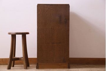 レトロ家具　昭和レトロ　古いヒノキ材の質感が味わい深い小振りな収納棚