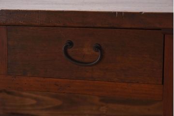 レトロ家具　昭和レトロ　天板一枚板!使い込まれた質感が味わい深い文机