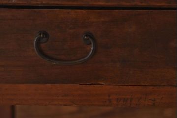 レトロ家具　昭和レトロ　天板一枚板!使い込まれた質感が味わい深い文机