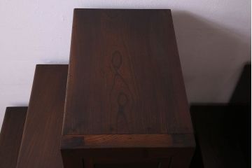 アンティーク家具　古民具・骨董　明治期　三方欅材 上質なアンティーク重ね階段箪笥