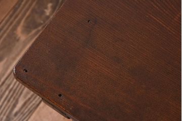 レトロ家具　昭和レトロ　栓材　古い木の質感が味わい深い平机(花台、コンソールテーブル)