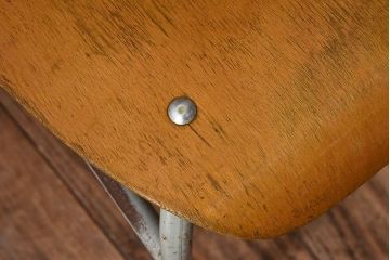 ヴィンテージ家具　ビンテージ　シンプルでデザインのスクールチェア(キッズチェア、椅子)(2)