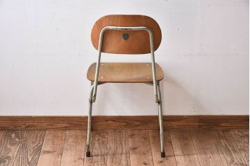 ヴィンテージ家具　ビンテージ　シンプルでデザインのスクールチェア(キッズチェア、椅子)(3)
