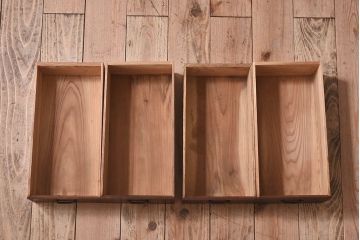 アンティーク家具　和製アンティーク　天板一枚板!小引き出し付きの組み立て式裁ち板(ローテーブル)