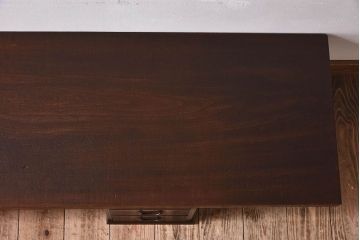 アンティーク家具　和製アンティーク　天板一枚板!小引き出し付きの組み立て式裁ち板(ローテーブル)