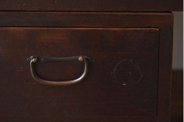 アンティーク家具　和製アンティーク　天板一枚板!小引き出し付きの組み立て式裁ち板(ローテーブル)