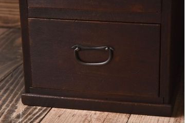 アンティーク家具　和製アンティーク　天板一枚板!小引き出し付きの組み立て式裁ち板(ローテーブル)