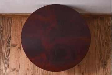 アンティーク家具　和製アンティーク　総欅材　漆塗り!上品な脚のデザインが惹かれる座卓