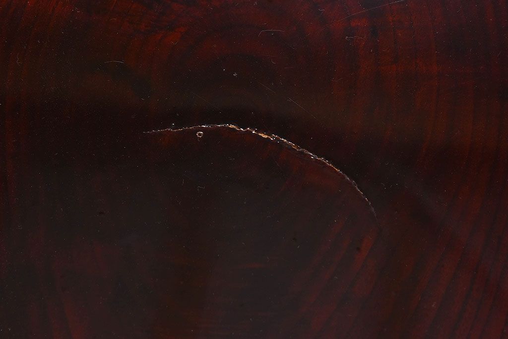 アンティーク家具　和製アンティーク　総欅材　漆塗り!上品な脚のデザインが惹かれる座卓