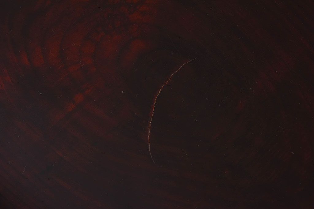 アンティーク家具　和製アンティーク　総欅材　漆塗り!上品な脚のデザインが惹かれる座卓