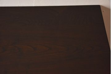 レトロ家具　昭和レトロ　古いナラ材の重厚な片袖机(学習机、在宅ワーク、在宅用デスク)