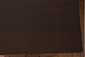 レトロ家具　昭和レトロ　古いナラ材の重厚な片袖机(学習机、在宅ワーク、在宅用デスク)