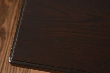 レトロ家具　昭和レトロ　古いナラ材の重厚な片袖机(学習机、在宅ワーク、在宅用デスク)