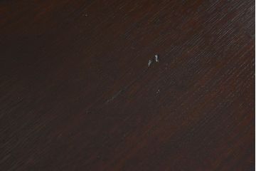 レトロ家具　昭和レトロ　古いナラ材の重厚な片袖机(学習机、在宅ワーク、在宅用デスク)