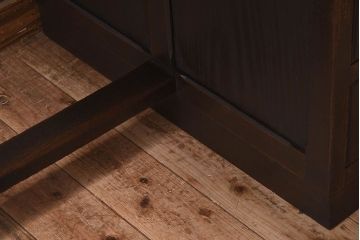 レトロ家具　昭和レトロ　古いナラ材の重厚な片袖机(学習机、在宅ワーク、在宅用デスク)