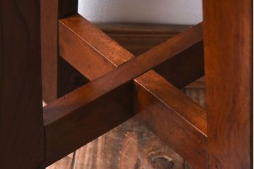 レトロ家具　昭和レトロ　落ち着きのある木の質感が味わい深い丸型スツール(椅子、チェア)