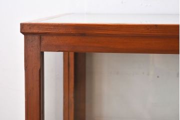 【I様ご決済用(加工費込)】和製アンティーク　レトロな風合いが素敵なガラスケース(ショーケース、陳列棚)