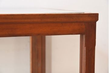 【I様ご決済用(加工費込)】和製アンティーク　レトロな風合いが素敵なガラスケース(ショーケース、陳列棚)