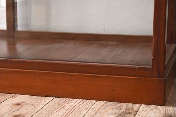 【I様ご決済用(加工費込)】和製アンティーク　レトロな風合いが素敵なガラスケース(ショーケース、陳列棚)