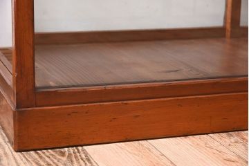 【I様ご決済用(加工費込)】和製アンティーク　レトロな風合いが素敵なガラスケース(ショーケース、陳列棚)