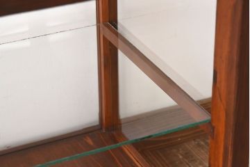 【I様ご決済用(加工費込)】和製アンティーク　レトロな風合いが素敵なガラスケース(ショーケース、陳列棚)
