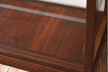 【I様ご決済用(加工費込)】和製アンティーク　レトロな風合いが素敵なガラスケース(ショーケース、陳列棚)