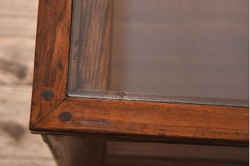 【I様ご決済用(加工費込)】和製アンティーク　レトロな風合いが素敵なガラスケース(ショーケース、陳列棚)