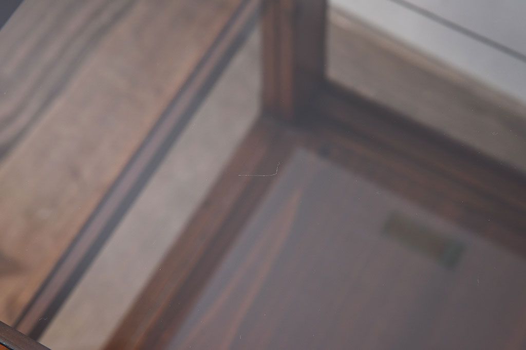 【I様ご決済用(加工費込)】和製アンティーク　レトロな風合いが素敵なガラスケース(ショーケース、陳列棚)