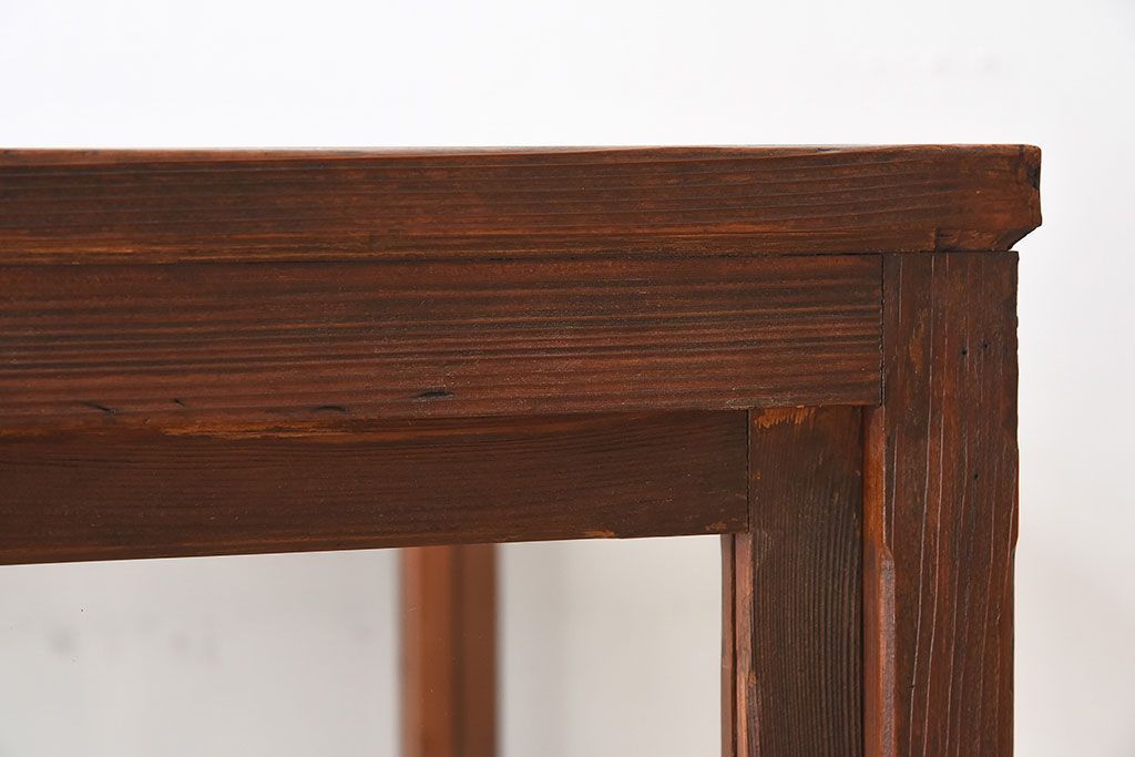 【I様ご決済用(加工費込)】和製アンティーク　レトロな風合いが素敵なガラスケース(ショーケース、陳列棚)