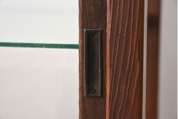 【I様ご決済用(加工費込)】和製アンティーク　レトロな風合いが素敵なガラスケース(ショーケース、陳列棚)