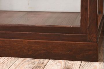 【I様ご決済用(加工費込)】和製アンティーク　レトロな風合いが素敵なガラスケース(ショーケース、陳列棚)