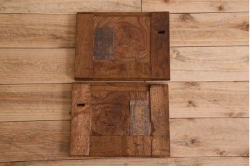 アンティーク家具　和製アンティーク　上手物!前面総欅材の重厚な収納箪笥(水屋箪笥、サイドボード、サイドキャビネット)