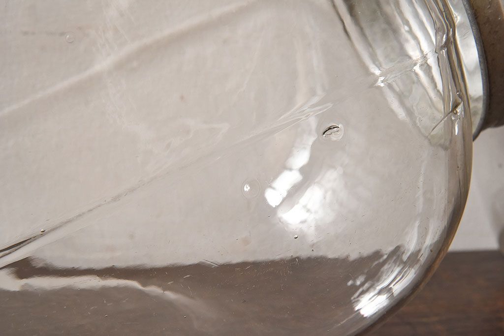 アンティーク雑貨　レトロな質感が素敵なアンティーク猫瓶(ガラス瓶)2個セット(2)