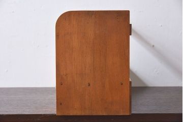 アンティーク雑貨　昭和レトロ　引き出し2杯付き!違った木の色味が味わえる本立て