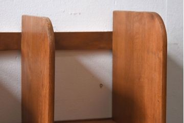 アンティーク雑貨　昭和レトロ　引き出し2杯付き!違った木の色味が味わえる本立て