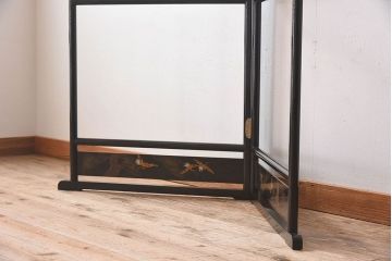 アンティーク雑貨　古民具・骨董　鶴と松が繊細に描かれた衣桁