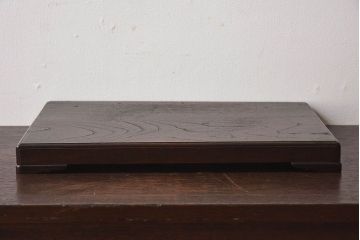 アンティーク雑貨　明治大正期　総ケヤキ材　力強い木目が印象的な花台