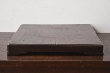 アンティーク雑貨　明治大正期　総ケヤキ材　力強い木目が印象的な花台