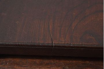 アンティーク雑貨　明治大正期　総ケヤキ材　力強い木目が印象的な花台