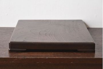 アンティーク雑貨　明治大正期　総ケヤキ材　力強い木目が印象的な花台