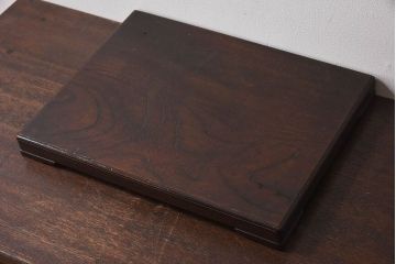 アンティーク雑貨　明治大正期　総ケヤキ材　力強い木目が印象的な花台